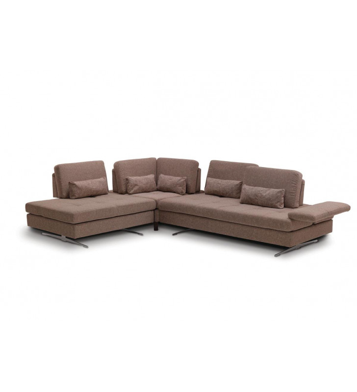 Beige Fabric Sectional W/ Sliding Back Left Hand Facing Contemporary ESF Colombo 