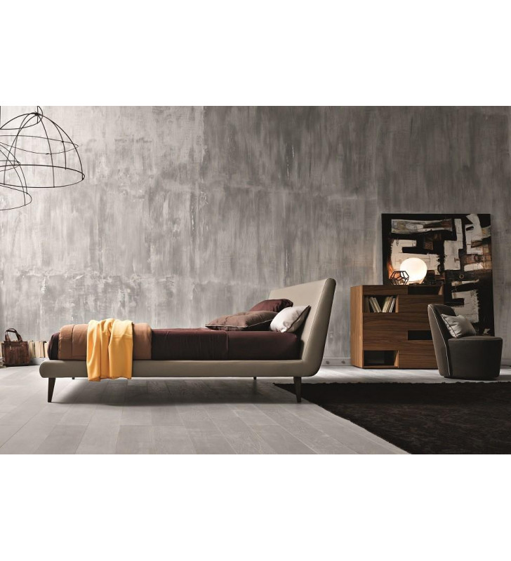 J&M Metropolitan Contemporary Grey Leatherette Platform Storage Queen Size Bed 