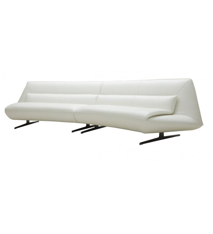 VIG Divani Casa Beckley White Full Genuine Leather Sofa Modern Contemporary
