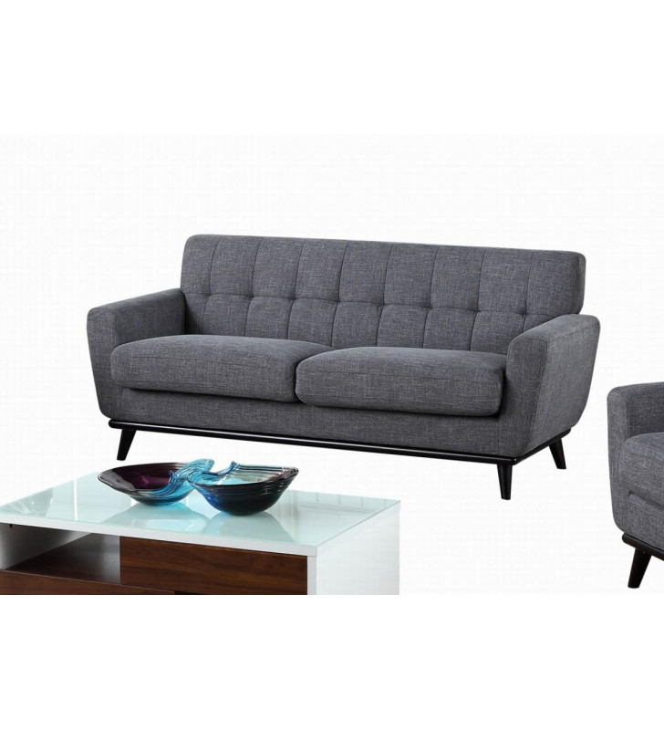Grey Fabric Tufted Sofa Modern Contemporary VIG Divani Casa Corsair 
