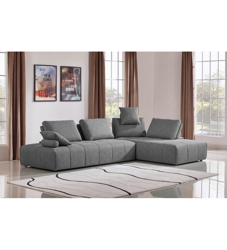 Grey Fabric Modular Sectional Sofa Contemporary VIG Divani Casa Edgar Modern 