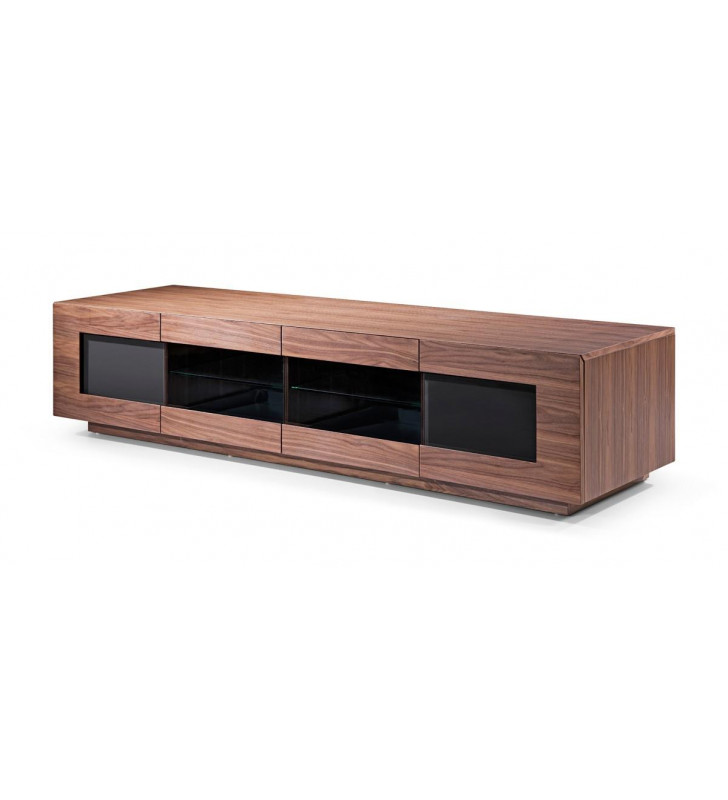 Modern Small Walnut Finish TV Stand Modern VIG Modrest Frost