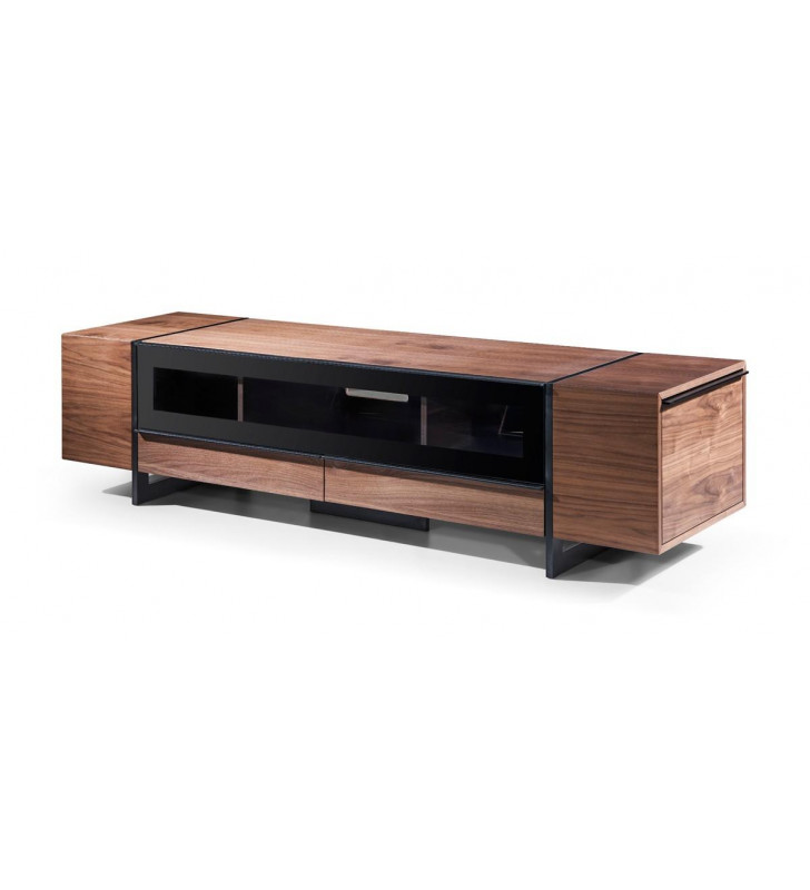 Walnut Veneer & Smoked Glass TV Stand  VIG Nova Domus Lorena Modern