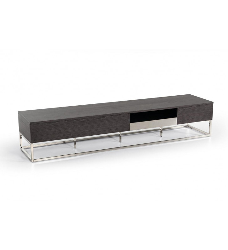 VIG Modrest Vernon Grey Elm Veneer Finish TV Stand Contemporary Modern 