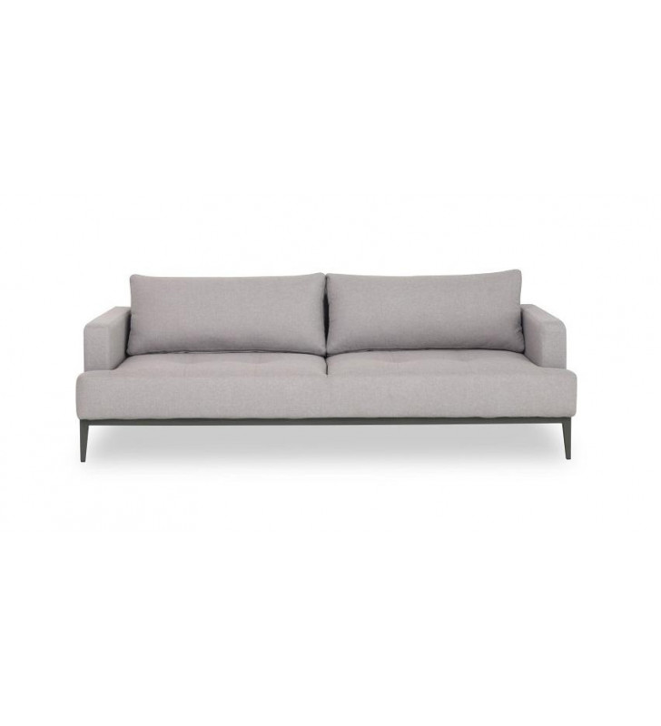 J&M JK059 Contemporary Minimalistic Light Grey Fabric Sofa Sleeper