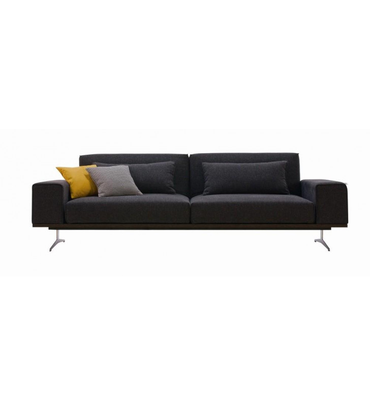 J&M K-56 Contemporary Minimalistic Dark Grey Fabric Sofa Bed
