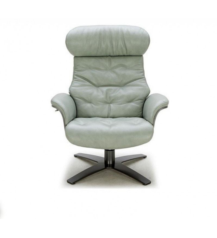 Premium Mint Green Italian Leather Lounge Chair Contemporary J&M Karma