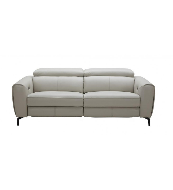 J&M Lorenzo Modern Motion Living Room Sofa in Light Grey