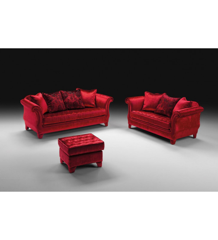 VIG Furniture Estro Salotti Avalon Red Fabric Sofa Set 3Pcs Modern SPECIAL ORDER