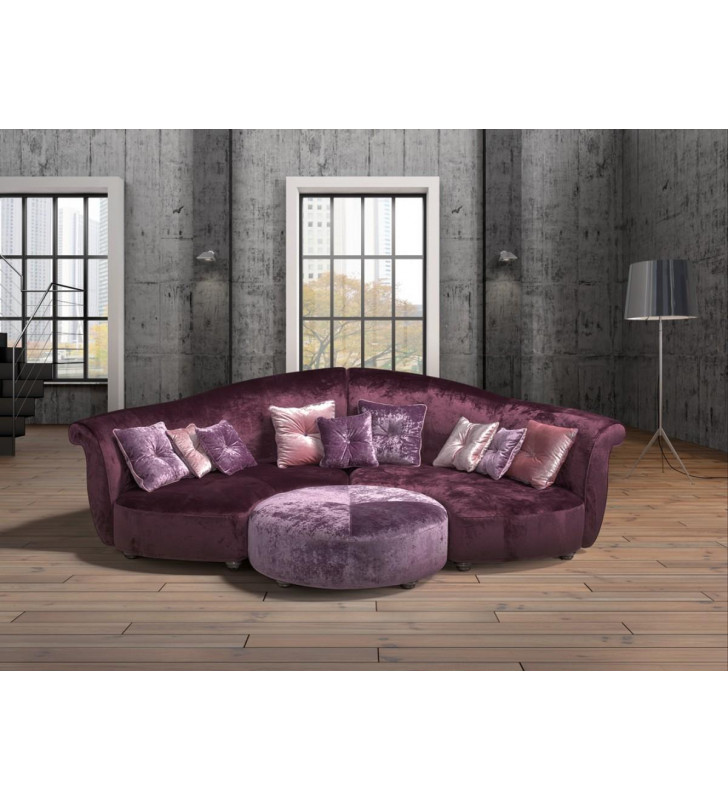 VIG Estro Salotti Allegretto Purple Fabric Sectional Sofa Set SPECIAL ORDER