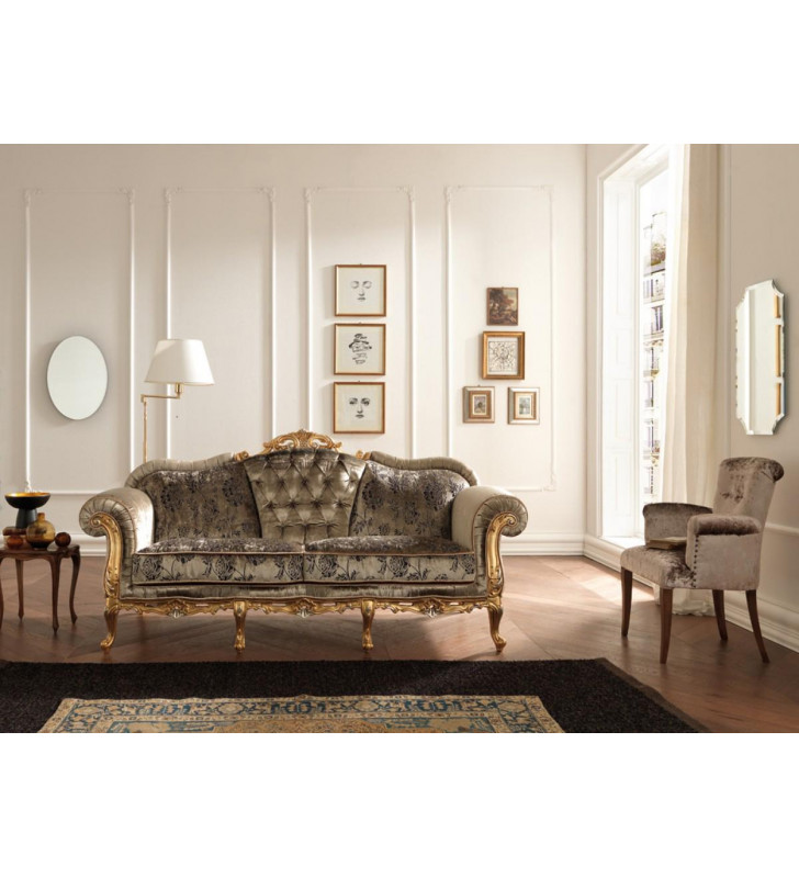VIG Estro Salotti Edward Royal luxury Italian Fabric Sofa Set 3Pcs SPECIAL ORDER