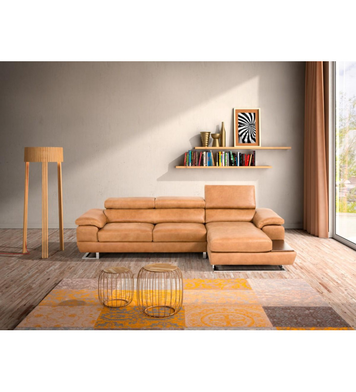 VIG Estro Salotti Invictus Cognac Full Leather Sectional RIGHT SPECIAL ORDER