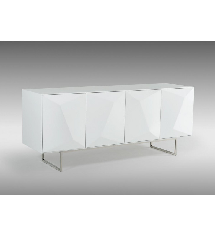 White Glossy Lacquer Buffet VIG Modrest Vanguard Modern Contemporary 