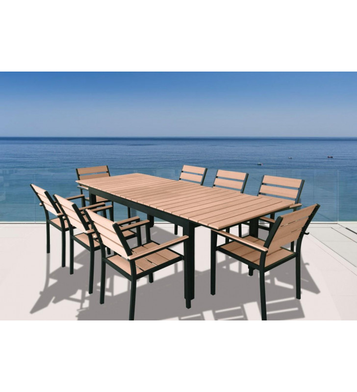 Outdoor Extendable Dining Table Set 8 Pcs VIG Renava Marina SPECIAL ORDER PRODUCT