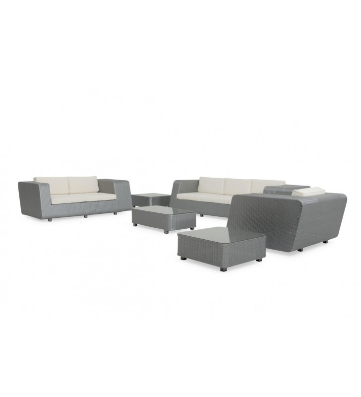 Outdoor Silver Sofa Set 6Pcs Modern VIG Renava Morocco SPECIAL ORDER PRODUCT