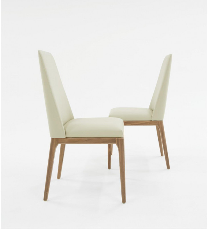 Grey & Walnut Dining Chair Set of 2 VIG Modrest Encino Modern Contemporary