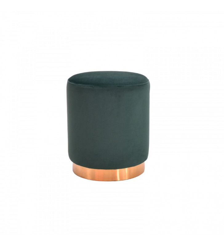 Green Velvet & Gold Ottoman VIG Modrest Ghent Modern Contemporary