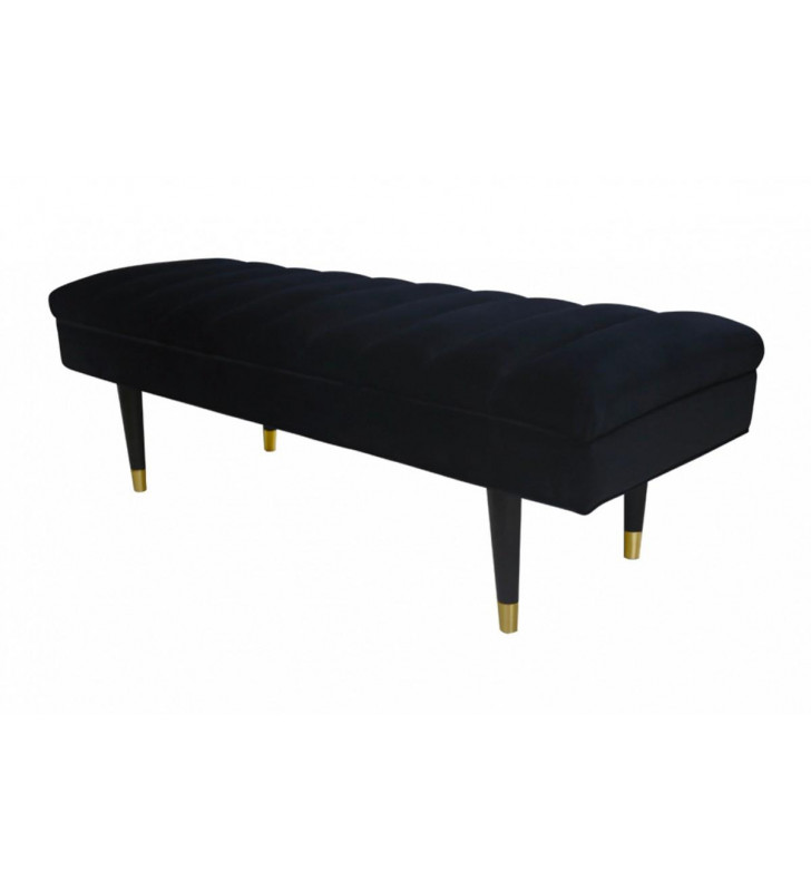 Black Velvet Bench VIG Divani Casa Ritner Modern Contemporary