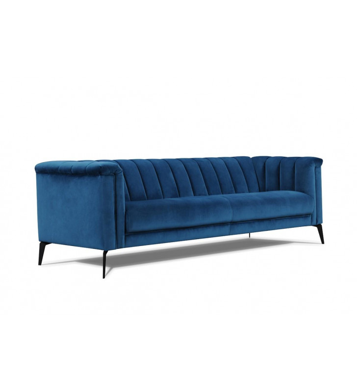 Teal Blue Velvet Tufted Sofa VIG Divani Casa Jeremy Modern Contemporary