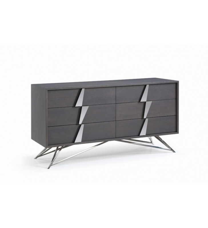Grey Oak Dresser VIG Modrest Nicola Modern Contemporary