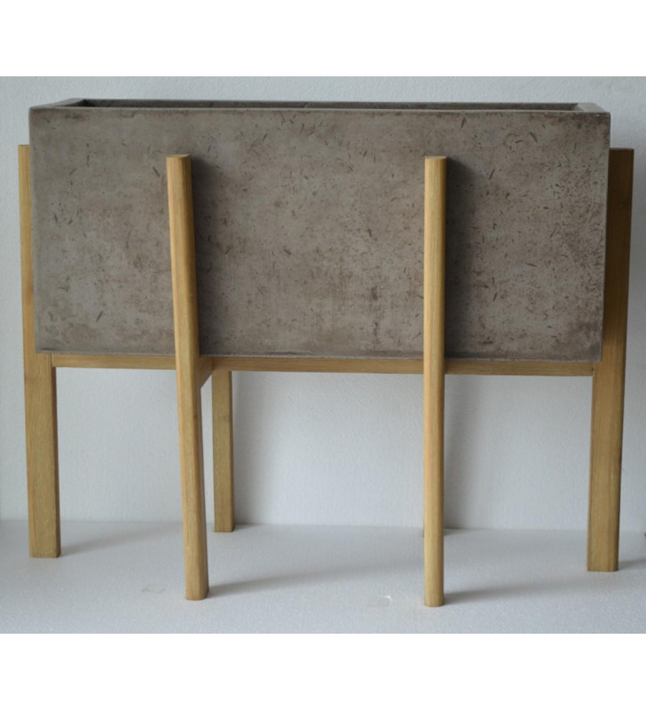 Concrete Rectangular Planter VIG Modrest Polk Modern Contemporary