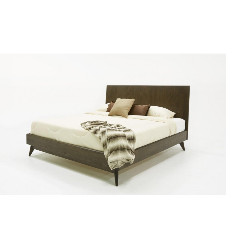 Dark Oak Queen Bed VIG Modrest Novak Modern Contemporary