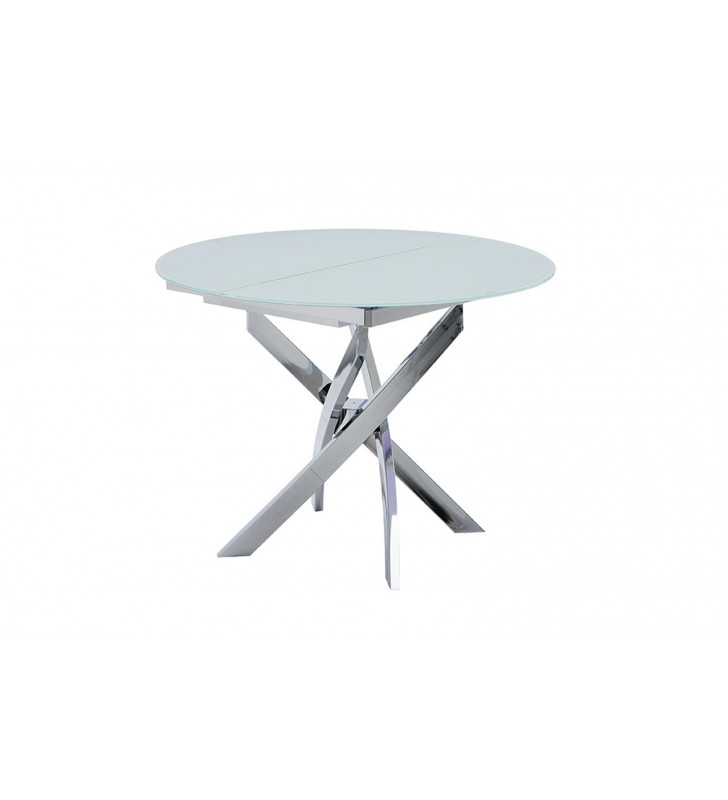 Glass Top Dining Table w/Extension Modern Contemporary 2303 -DT ESF 