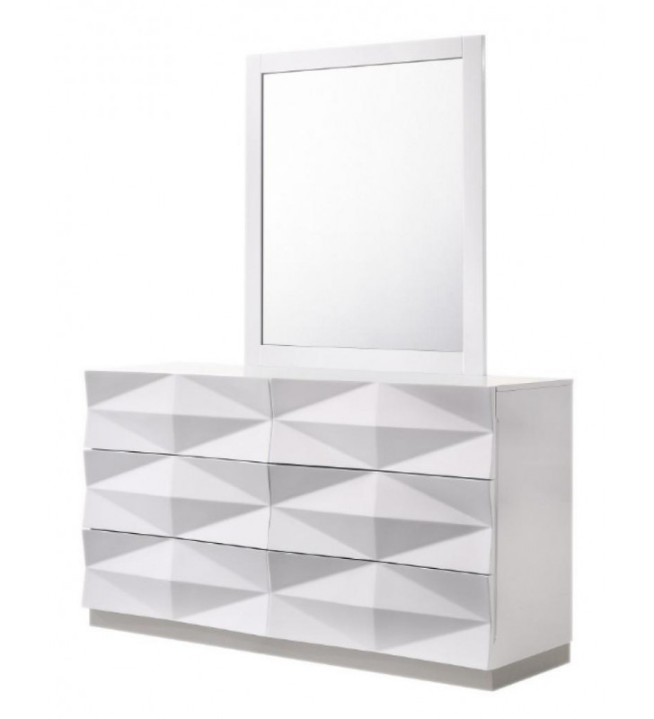 White Dresser With Mirror J&M Furniture Verona