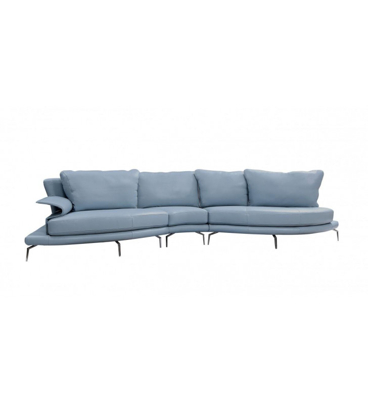 Luxury Blue & White Sectional Sofa VIG Divani Casa Andover Contemporary