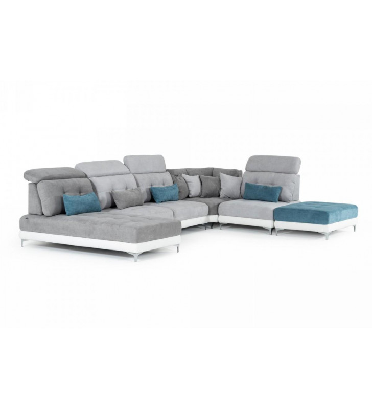 Sectional Sofa 4PCS + Ottoman Multi Color Fabric Modern Made in Italy VIG David Ferrari Jive