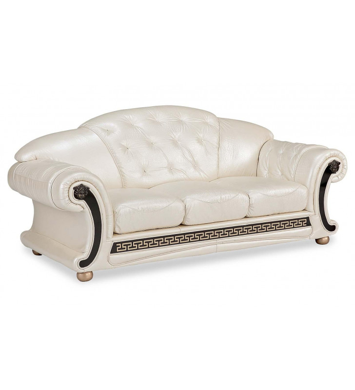 Pearl Genuine Leather Sofa-Bed Traditional Made in Italy ESF Apolo 