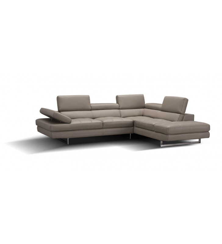 Peanut Full Top Grain Leather Italian Sectional Sofa RHC Modern J&M A761 