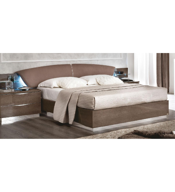 Chic Eastern King Size Bedroom Set 3Pcs Made In Italy ESF Platinum Drop 