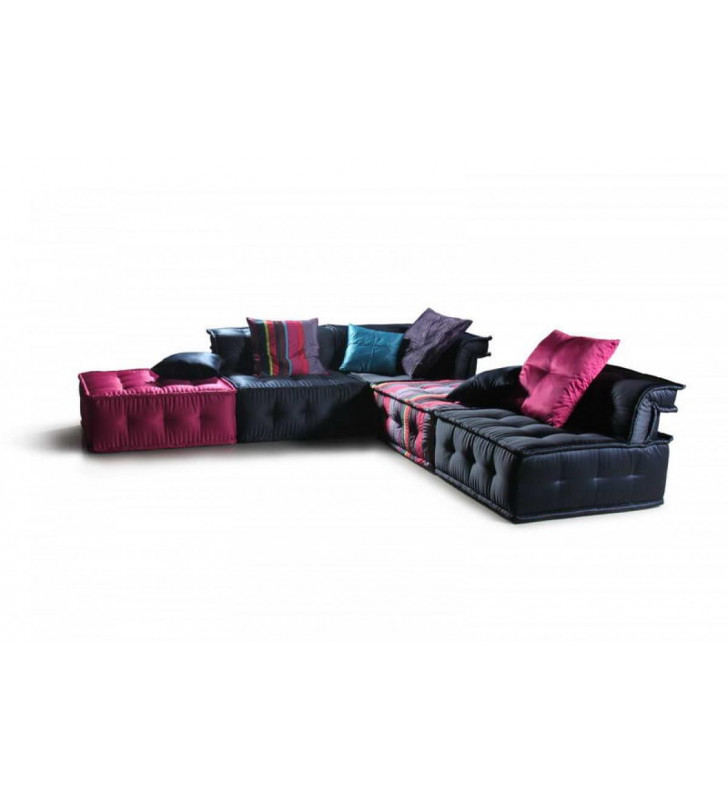 Modern Ultra Chic Fabric Sectional Multicolored Living Room VIG Versus Chloe