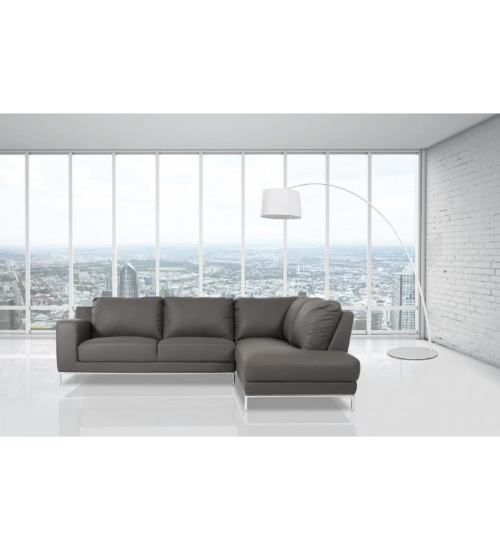 Eco-Leather Sectional Sofa Right Facing Chaise VIG Divani Casa Primrose Modern