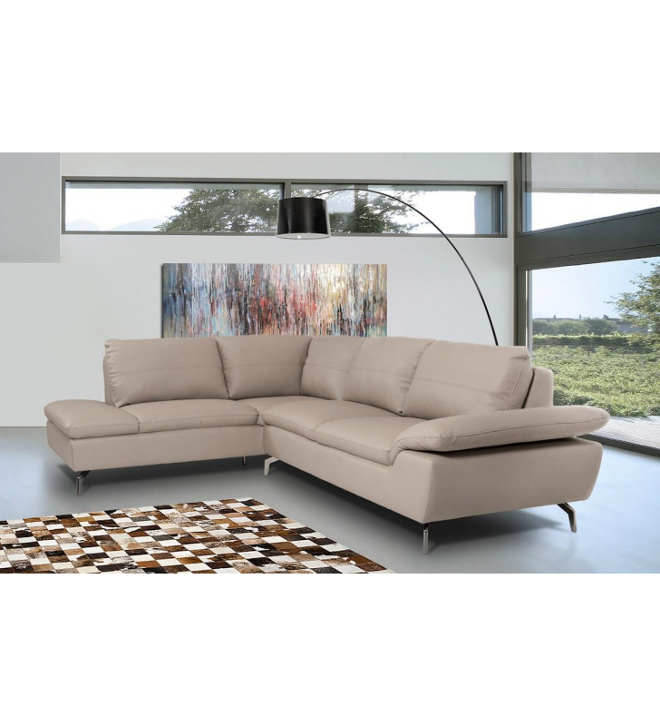 Modern Grey Eco-Leather Sectional Sofa VIG Divani Casa Peony