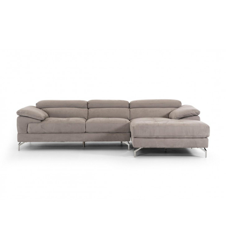 Modern Grey Fabric Sectional Sofa Right Facing Chaise VIG Divani Casa Marion