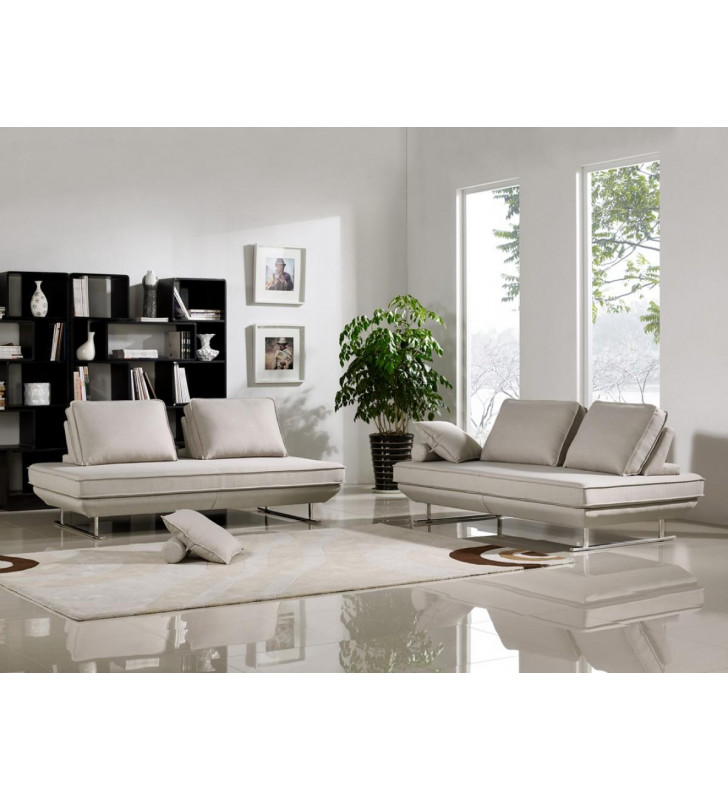 Grey Fabric Modular Sofa Bed Set 2Pcs VIG Divani Casa Radford Modern