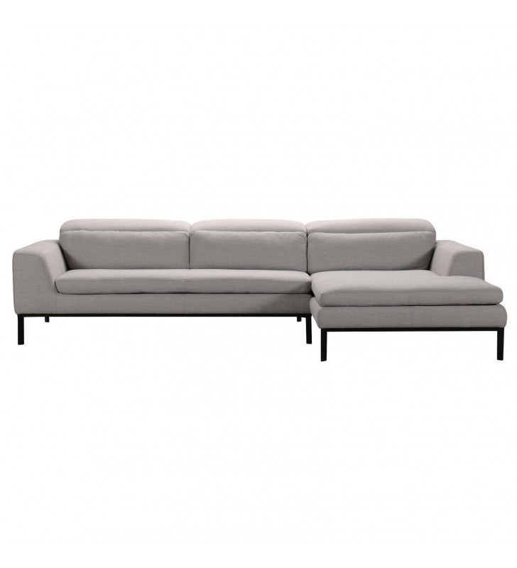Modern Taupe Fabric Sectional Sofa Right Facing Chaise VIG Divani Casa Clayton