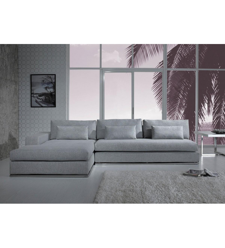Modern Fabric Sectional Sofa Left Facing Chaise VIG Divani Casa Ashfield