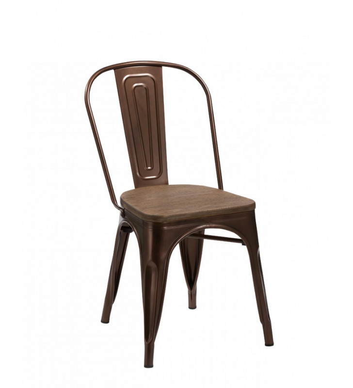 VIG Modrest Jethro Copper Finished Wood Seat Dining Chair (Set of 4)