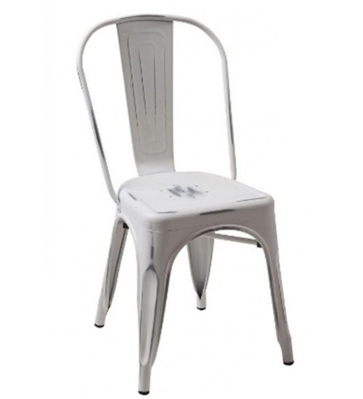 VIG Modrest Elan Vintage White Metal Side Chair (Set of 4)