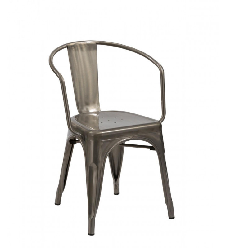VIG Modrest Tull Galvanized Steel Chair Dining Chair (Set of 4)