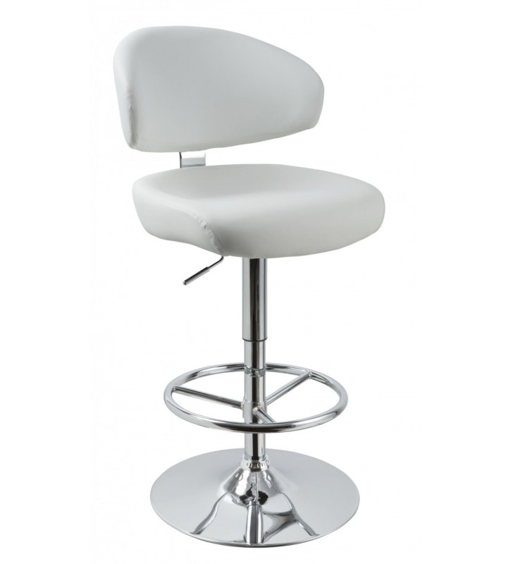 VIG Modrest T1034 White Eco-Leather Bar Stool (Set of 2)