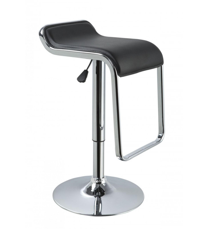 VIG Modrest Mick Black Eco-Leather Swivel Top Bar Stool (Set of 2)