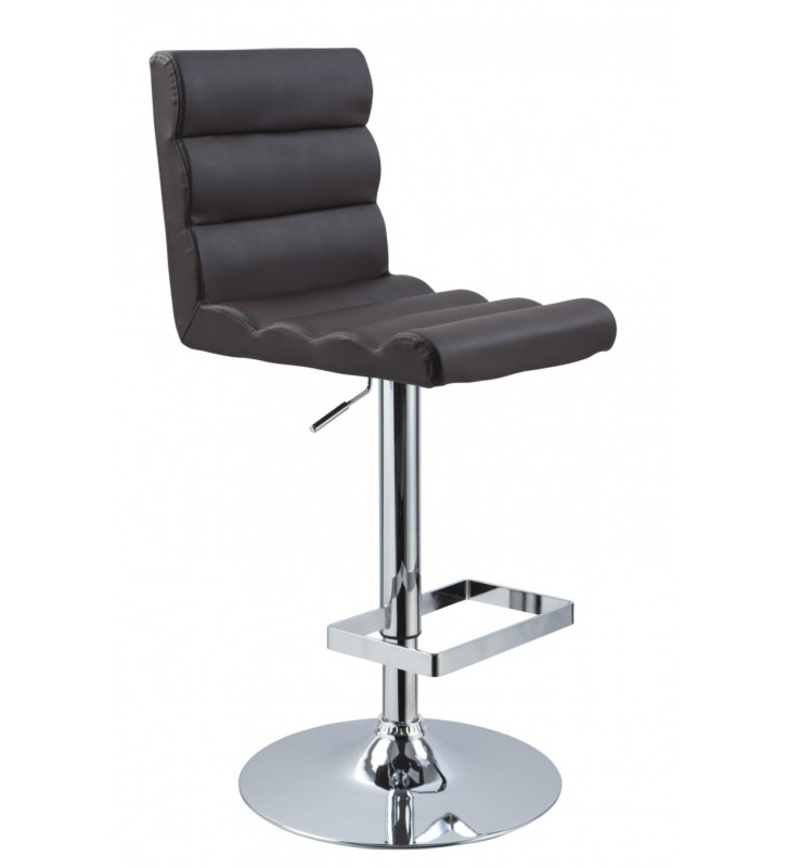 VIG Modrest T1066 Brown Eco-Leather  Swivel Top Bar Stool (Set of 2)