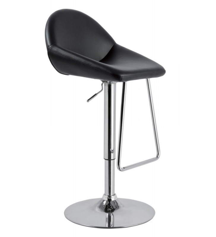 VIG Modrest Mel Black Eco-Leather Swivel Top Bar Stool (Set of 2)