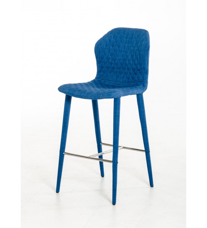 VIG Modrest Astoria Blue Fabric Fully Covered Bar Stool (Set of 2)