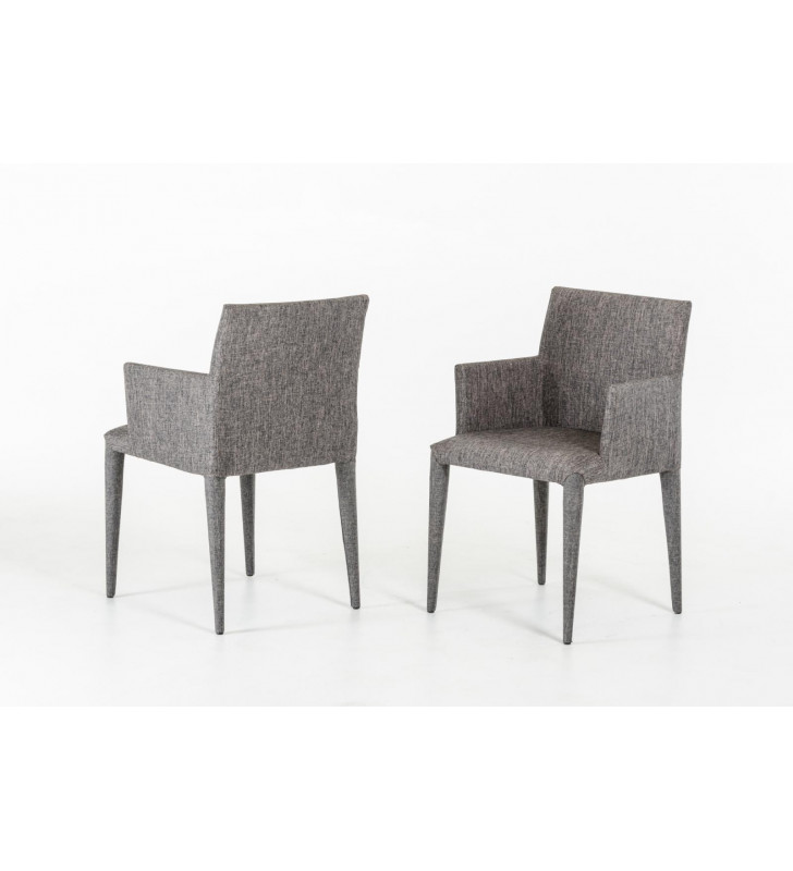 VIG Modrest Medford Grey Fabric Fully Covered Dining Chair (Set of 2)