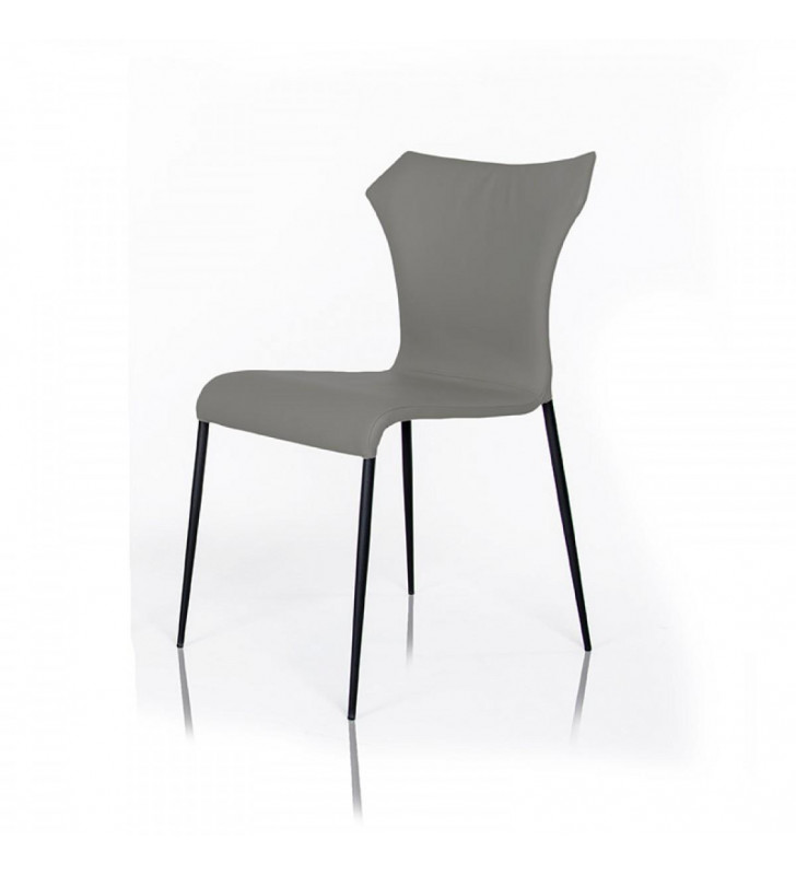 VIG Modrest Mercer Modern Grey Leatherette Dining Chairs (Set of 2)